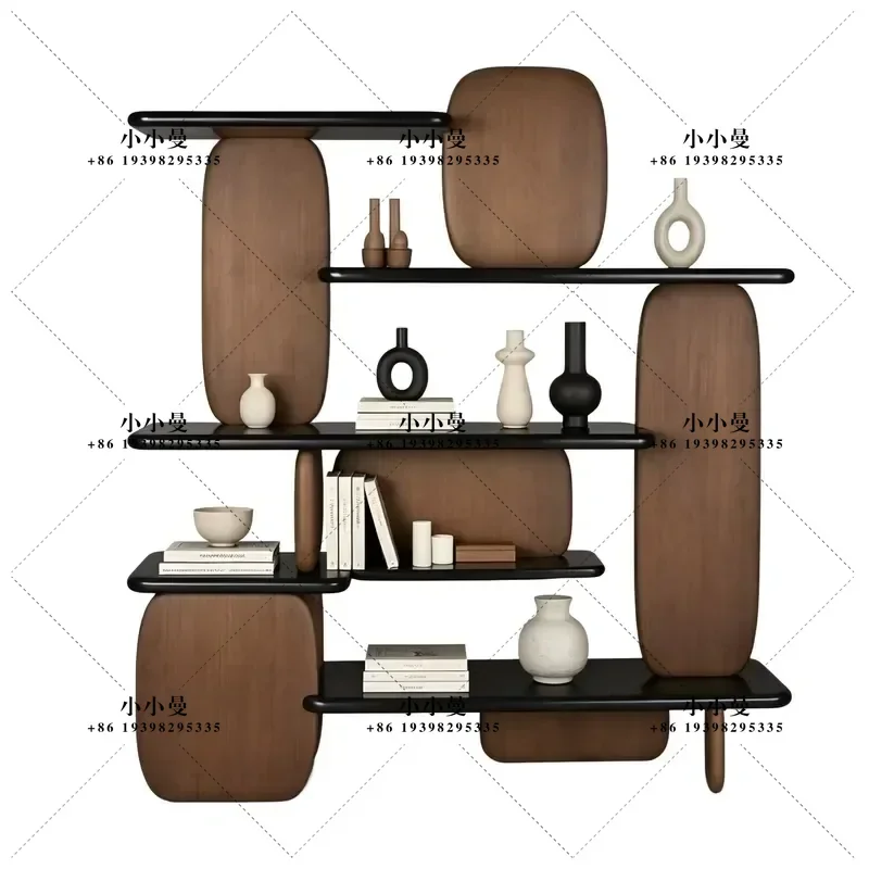Nordic Solid Wood Bookshelf Simple Floor Standing Bookcase Integrated Desk and Reading Cabinet for Home Student Study Room