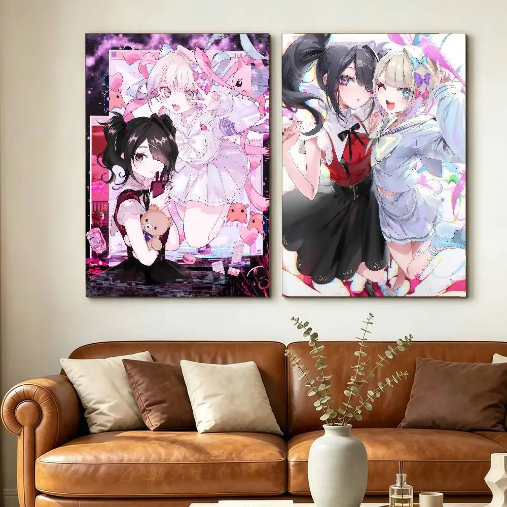 anime N-Needy Streamer Overload Posters Wall Art Retro Painting Home Room Cafe Club Dorm Wall Decor