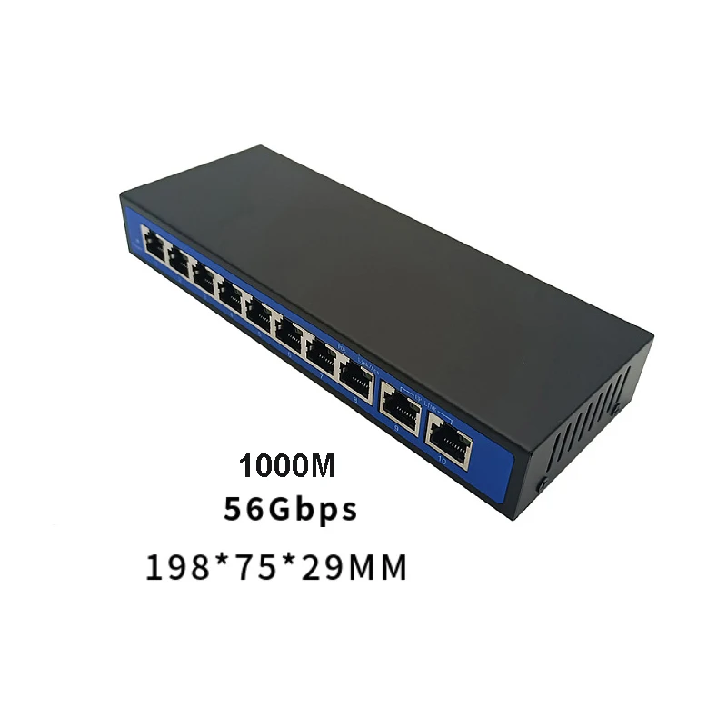 Poe Switch Voeding Dock Netwerk Monitoring 10m 100M 1000M 4 Poort 8 Poort Gigabit Snelle Ethernet Switch Converter Splitter Hub