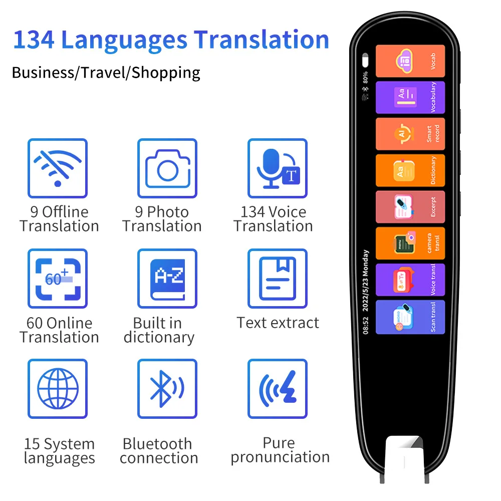 Smart Offline Scan Translator Pen Business Travel Translator for language learners to read