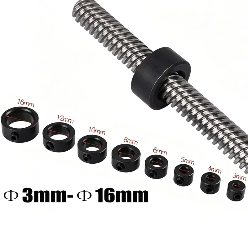 6Pcs Universal Standard Lock Collar T8 Lead Screw Lock Screw Ring Locking Block Isolation Column 5/8/12mm for 3D Printer CNC