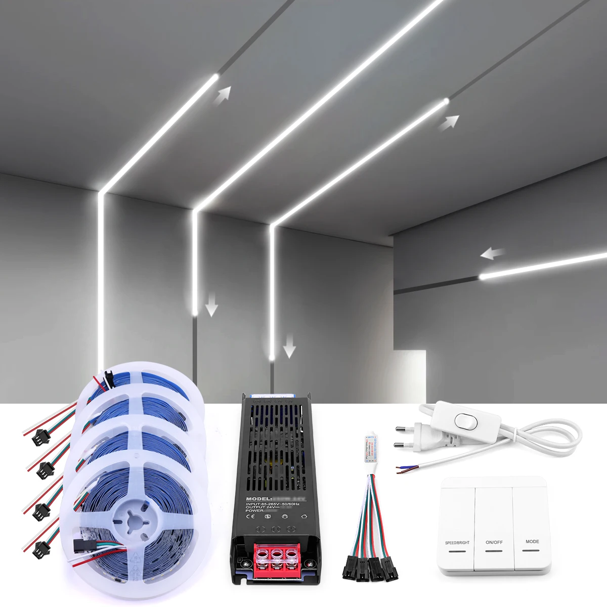 WS2811 LED Strip Light Smart Addressable Running Water Flexible Lamp Ribbon For TV Background Closet Wall Flowing Light Decor