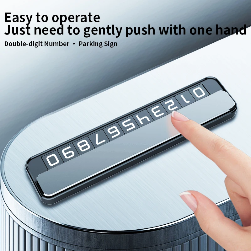 New Double-number Temporary Parking Sign Car Moving Number Plate Creative Hidden Temporary Parking Sign, Car Decoration