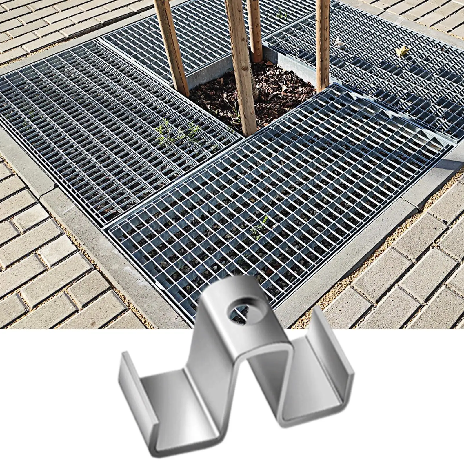 金属グレーチングクリップ 25個入り 高耐久亜鉛メッキグレーチングサドルクランプ 耐候性ハードウェア 橋のデッキ踏み板用