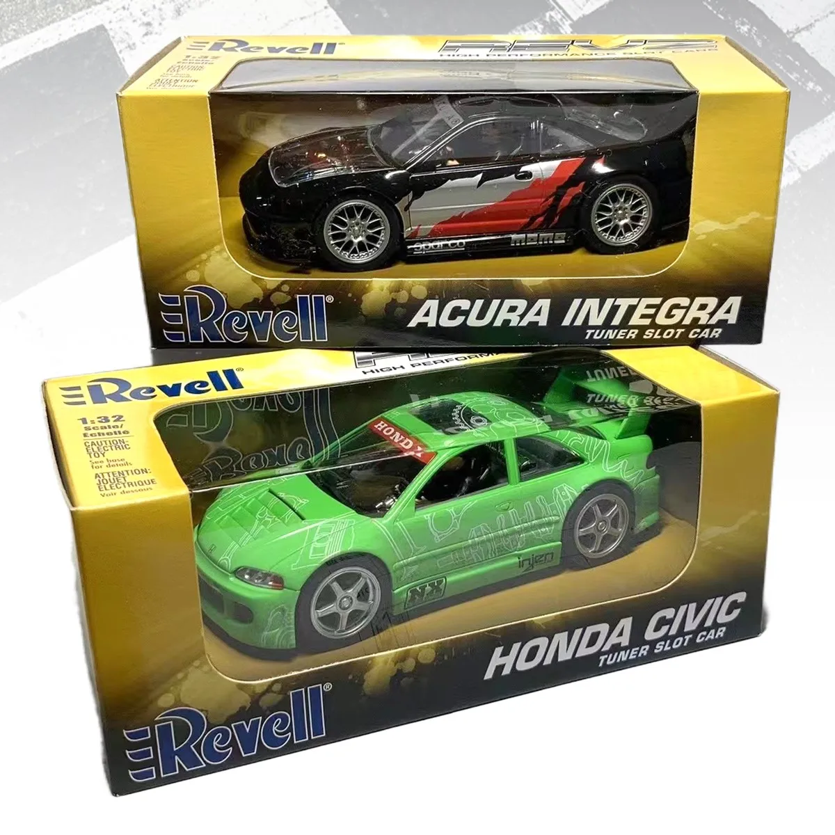 Revell Revz High Performance Slot Car Japanese streetcar 1:32 4871 Honda Civic / 4872 Acura Integra