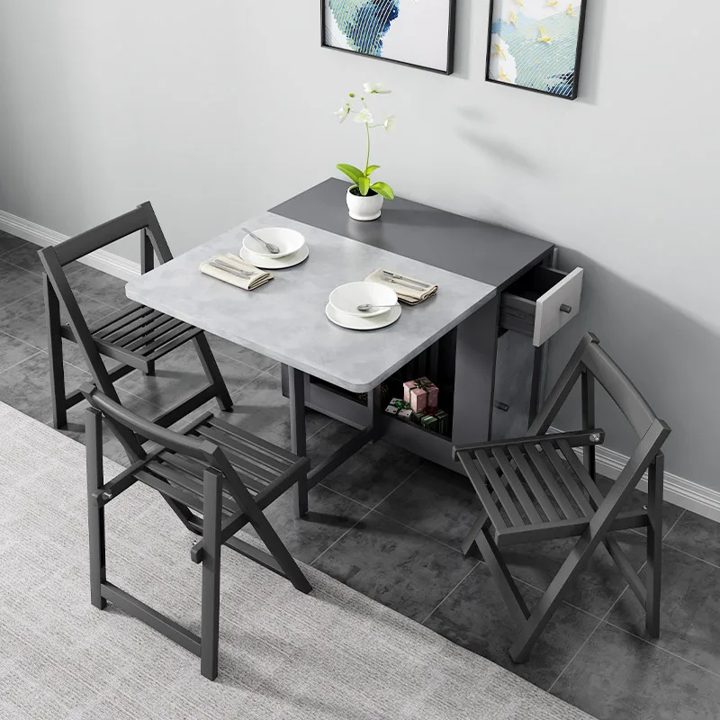 

Foldable Wall Set Dinning Tables Nordic Modern Restaurant Kitchen Dinning Tables Outdoor Extendable Mesa Plegable Home Furniture