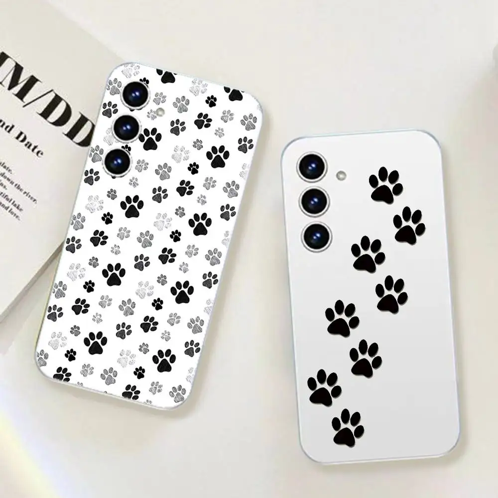 

Best Friends Dog Paws Transparent Phone Case For Samsung Galaxy Transparent Cover A52 A12 A51 S21 Edge S22ULTRA S23 S24 S20LITE