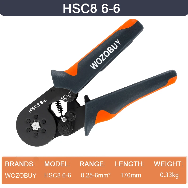 Rohr Terminal Crimpen Zange HSC8 6-4/6-6 Crimper Draht Mini Ferrule Crimper Werkzeuge Haushalt Elektrische Kit Mit box Draht Tipps