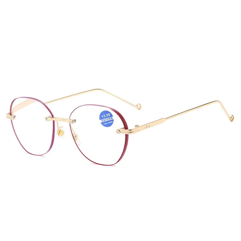 Gafas de lectura Unisex con gradiente para mujer, lentes de sol antirayos azules para presbicia, lentes de PC con marco para hipermetropía, sin marco