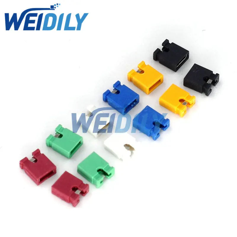 120PCS Colorful Pin Header Standard Computer Jumper Blocks Connector 2.54mm 3 1/2 Hard Disk Drive Motherboard Expansion Card