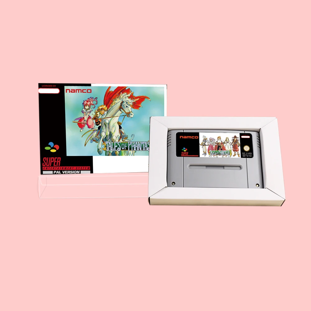 Tales of Phantasia Game with Box RPG 16bit Game Card for USA NTSC EUR PAL version SNES video game console