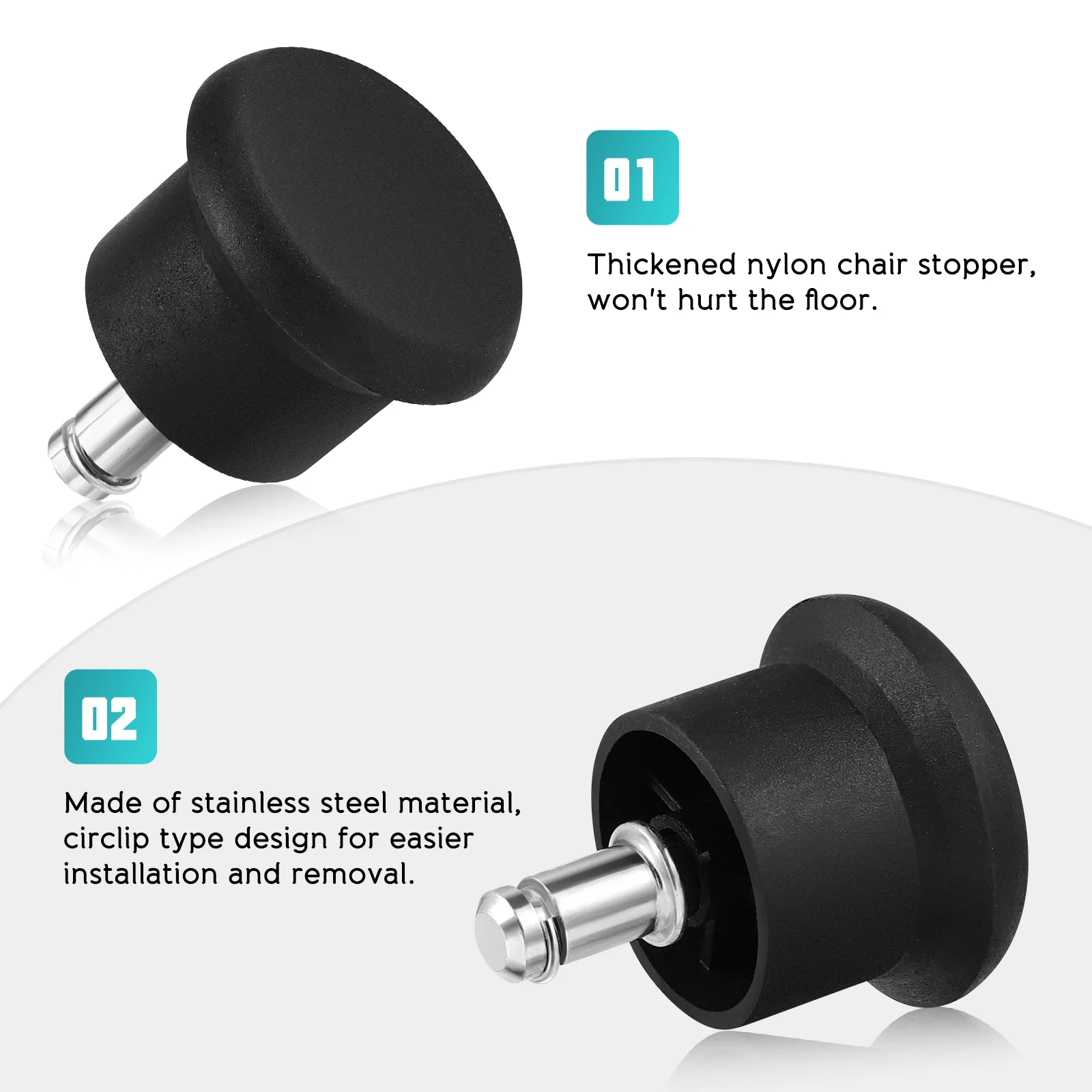 Chair Stopper Chairs Castors Limiter Universal Glides Caster Wheels Accessories