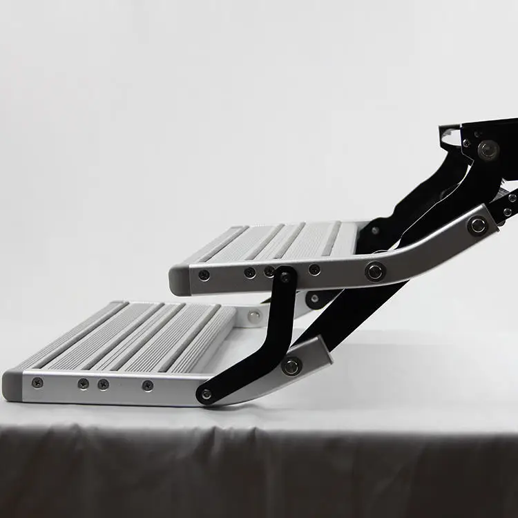 Aluminum Alloy Folding RV Trailer Side Ladder Enry Double Step Manual Drop-Down  Accessories Caravan MEIDI Brand 200KG