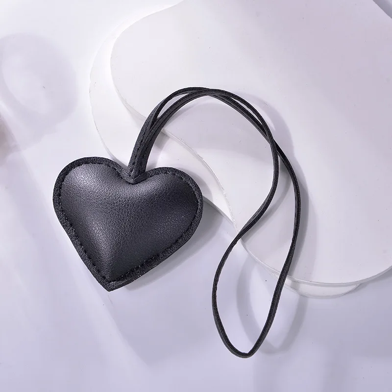 PU Leather Chain Keychain Handmade Heart Key Ring For Women Girls Handbag Pendant Ornament Accessorie Jewelry Gifts