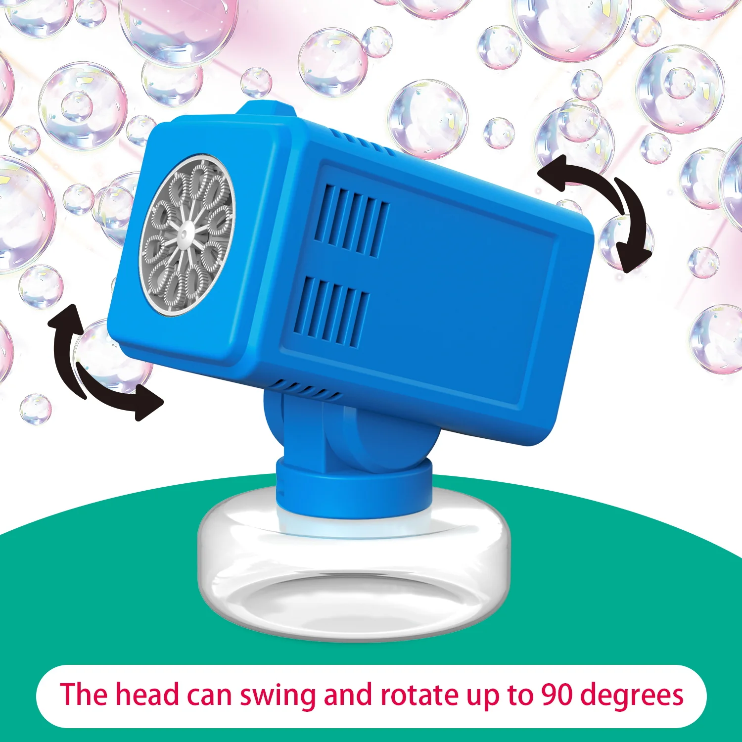 床置き型ライト付きシャボン玉マシンおもちゃ 結婚式小道具 子供のホリデーギフト 電池不要 シャボン玉水なし