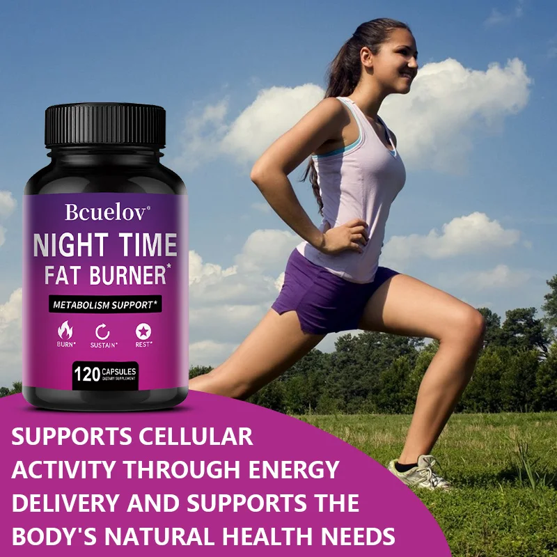ليلة الموقد الدهون - 120 كبسولة، حرق الدهون في البطن، مكملات إدارة الوزن، التمثيل الغذائي، مستويات الطاقة والنوم #5