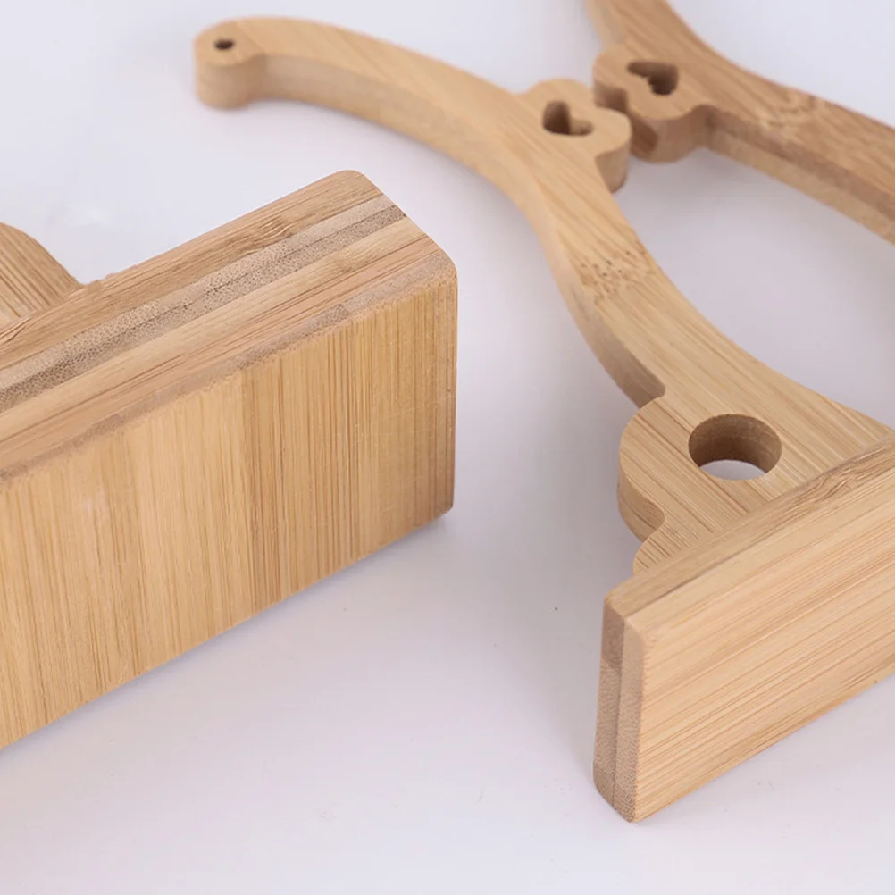 

1pc Round Round Stand Fan Holder Natural Wood Display Stand For Home Decor Detachable Fan Base Smooth Surface