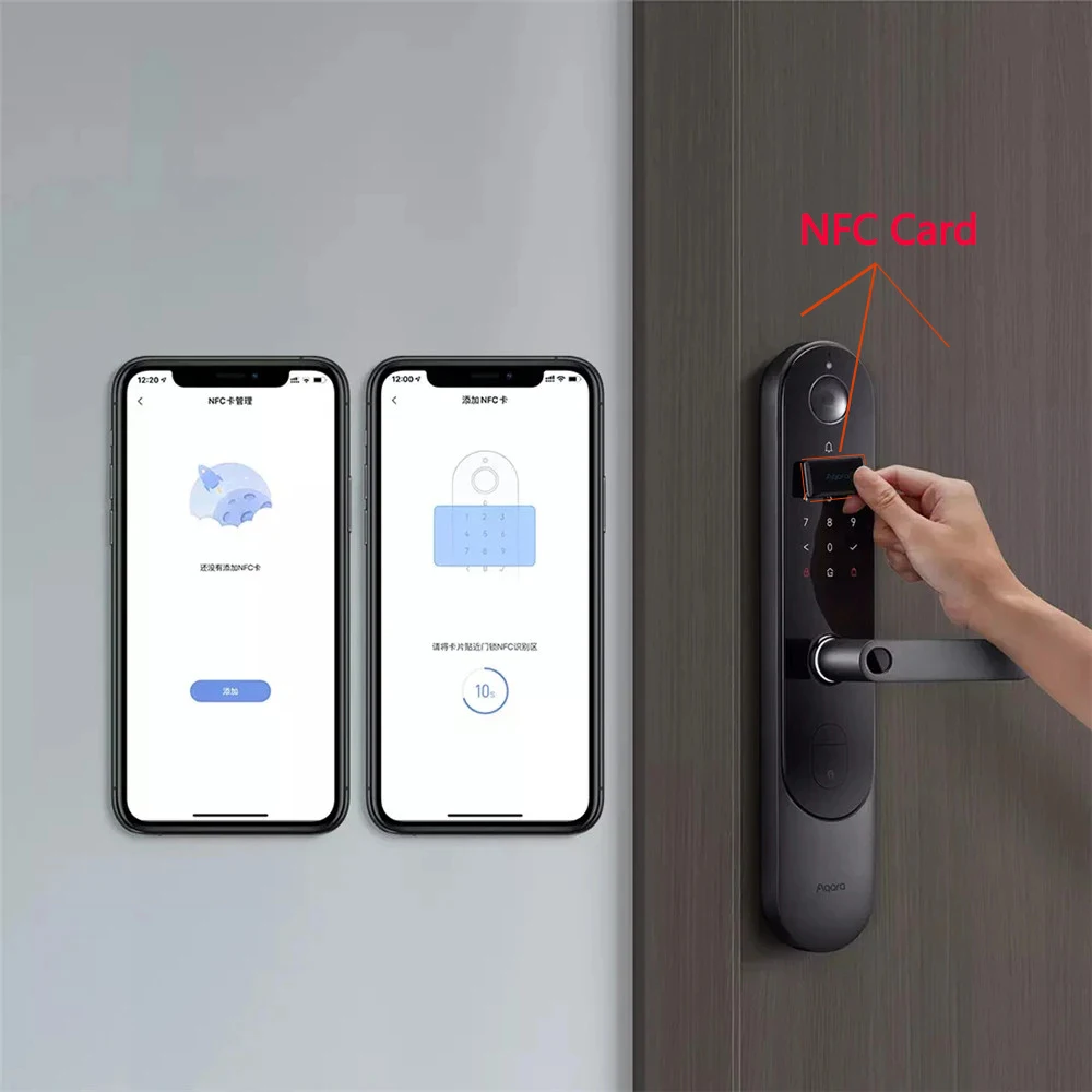 Aqara Smart Door Lock NFC Card for Original Aqara Smart Door Lock N100 N200 P100 D200 Series EAL5+ Level Safety Program control