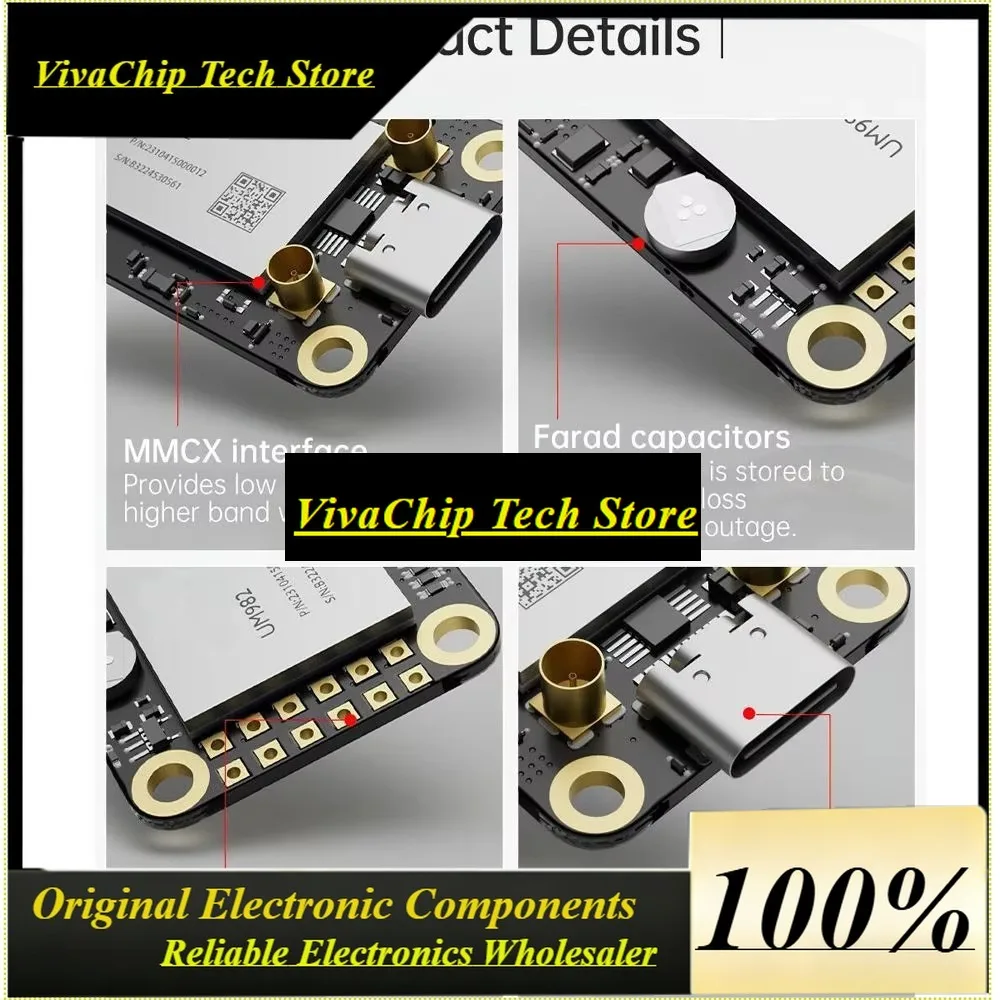 VivaUM982 High-Precision GPS-RTK Module BDS/GNSS Full Constellation RTK Positioning Board For GPS Trackers