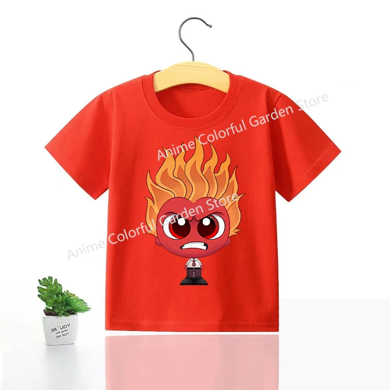 Inside Out 2 T-shirts for Children Anime Cartoon Cute Short Sleeved Shirt Boys Girls Summer Fashion Kawaii Clothing Kids Clothes