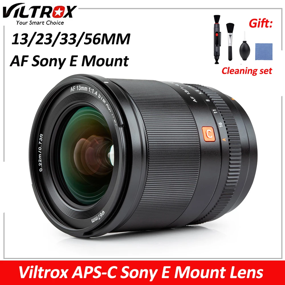 

Viltrox 13mm 23mm 33mm 56mm F1.4 Sony E Mount Auto Focus Ultra Wide Angle Lens APS-C Lens for Sony E-mount ZV-E10 A6600 A6100