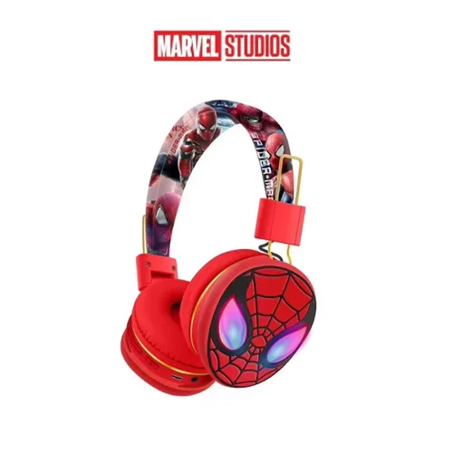 Imagen 1 del producto Auriculares Bluetooth Spider Man, auriculares inalámbricos con sonido, auriculares plegables con micrófono, regalo para niños, dibujos animados de Anime