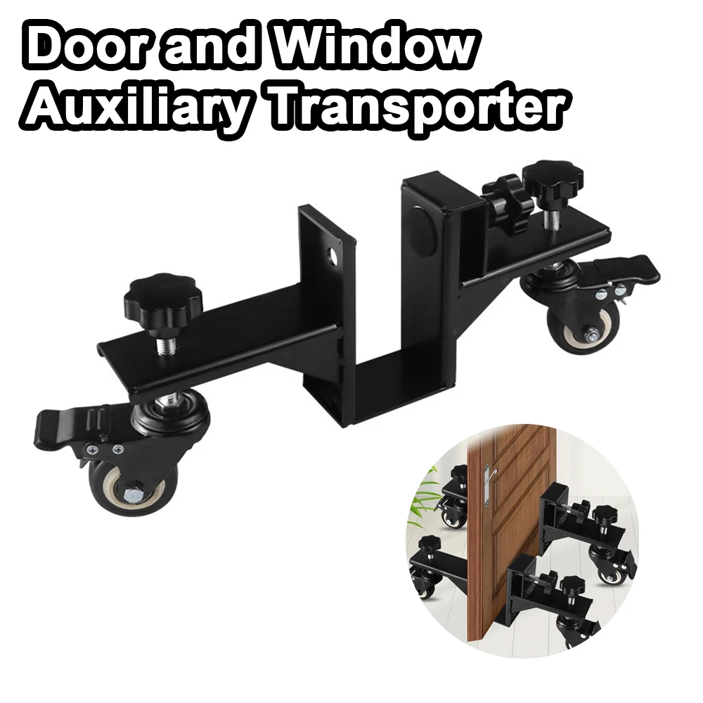 1pcs Adjustable Door Panel Transport Cart, Sliding Roller Heavy-duty Door Panel Trolley Hands Free Door Panel Board Installation
