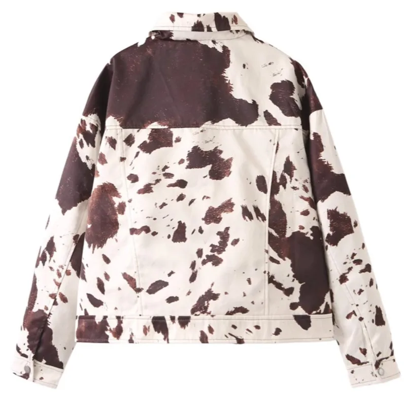 

Женская осенняя куртка с воротником с лацканами и галстуком, с длинными рукавами и принтом, однорядные пуговицы, повседневная верхняя одежда в стиле ретро, стильная