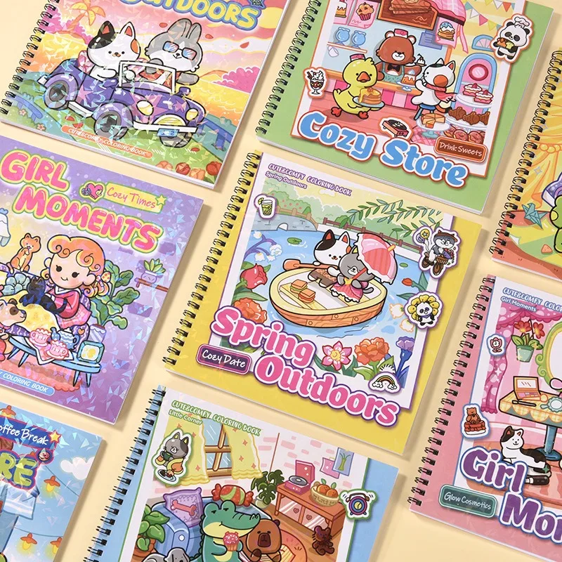 Fun Activity Painting Book Children's Puzzle Coloring Book Drawing Graffiti Coloring Book Cute Coloring Book