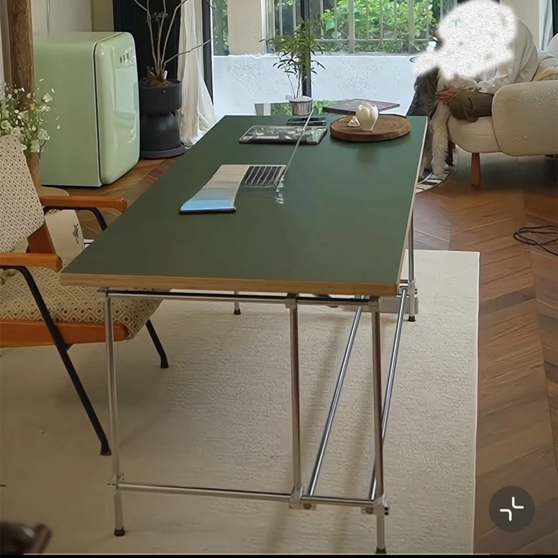 

Medieval style home desk, designer Bauhaus style office computer desk