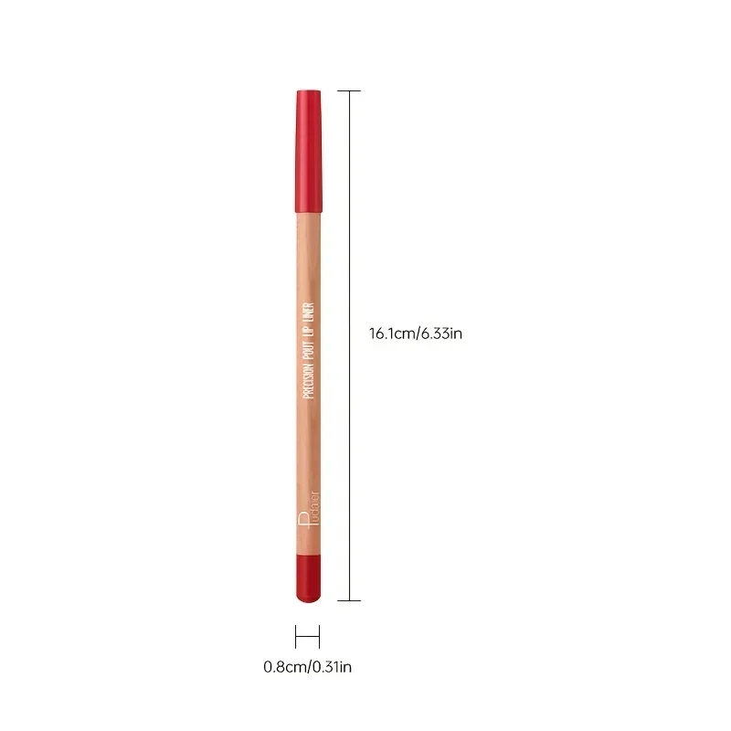 Matte Nude Lip Liner Pencil, Waterproof Long Lasting High Pigment Formula, Smooth Precise Lip Shape & Glossy Lip Effect
