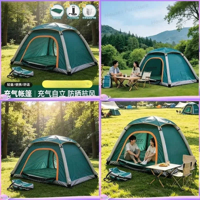 For Inflatable Tent Outdoor Portable Folding Camping Overnight Beach 2-3 People Rainproof New Model Car Roof Top Auto
