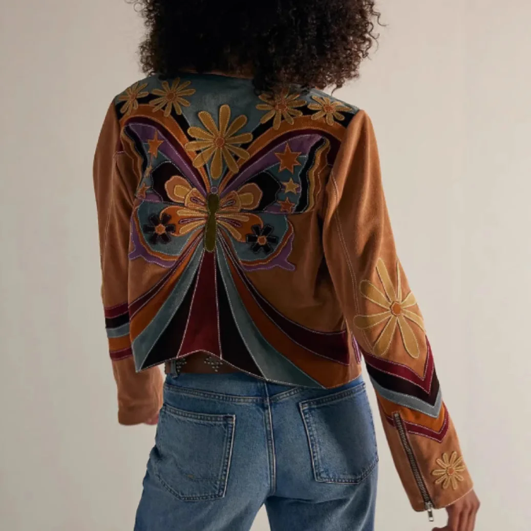 

Loose Fit Printed V-Ne Zipper Long Sve irt Women's Faion Polyester Material Mid-Length Other Design 8-24 Years Old