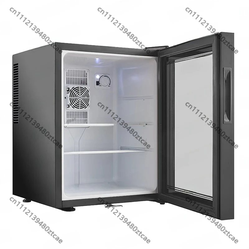 40L Glass Door Mini Refrigerator No Compressor Portable Small Fridge For Home Office Hotel Display Use