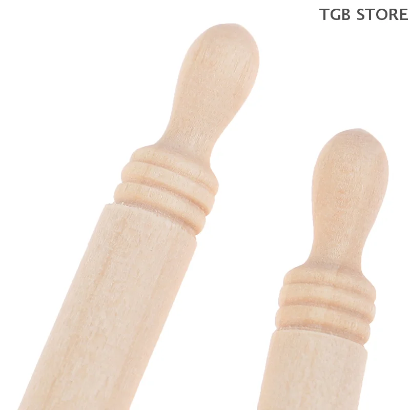 6 Teile/satz 1:12 Holz Nudelholz Modell Puppenhaus Miniaturen Küche Zubehör