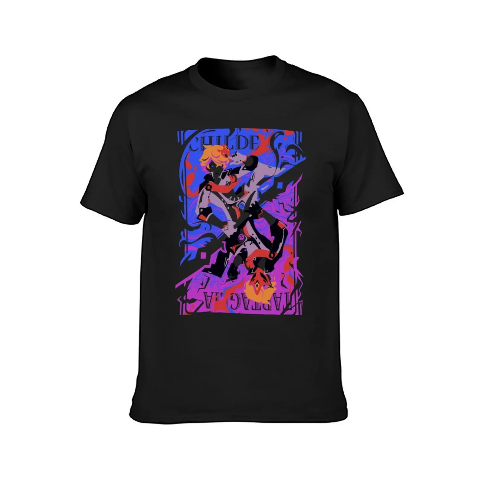 Childe/Tartaglia T-Shirt anime blacks summer tops summer top t shirts for men graphic