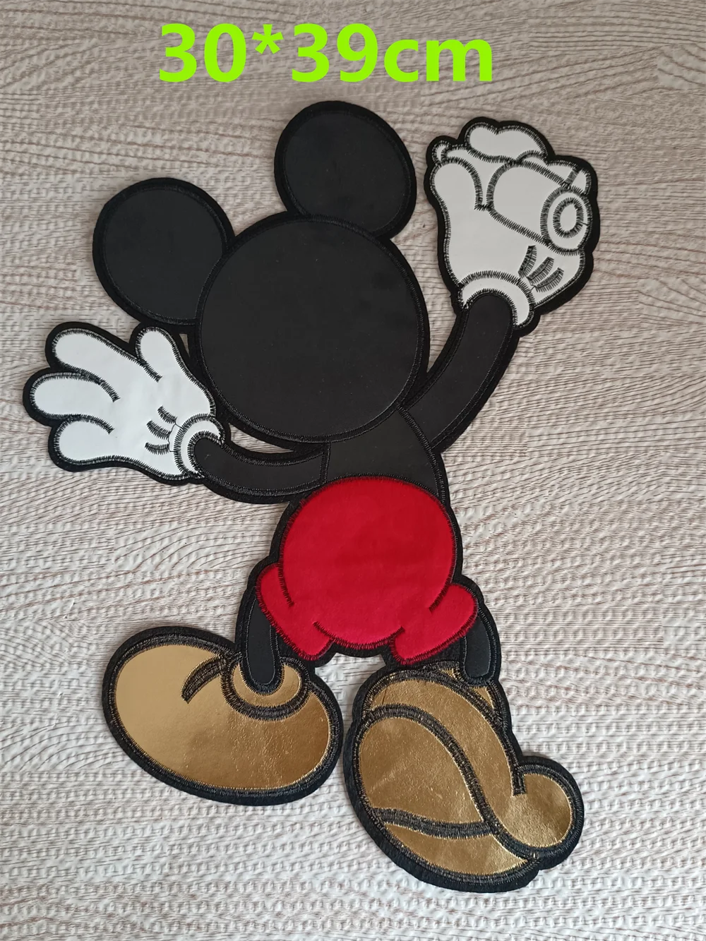 Large Mickey Mouse Sequin Bling Patches On Clothing for Kids Jacket T Shirt Pants Minnie Mouse Cute Embroidery Patches for Cloth