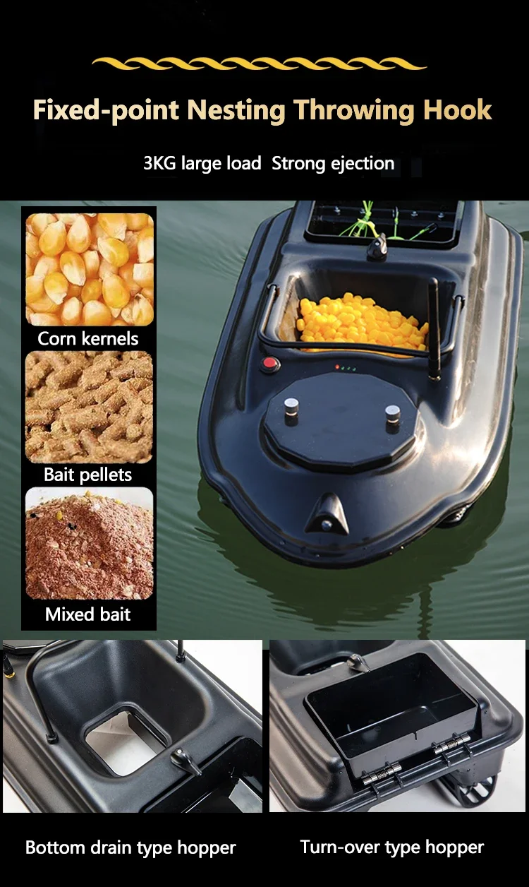 

Лодка с приманкой GPS 500 м, 3 кг, загрузка, 40 шт., GPS-точка, рыболовная приманка, лодка с 2 бункерами, GPS, автонавигация, ЖК-экран, эхолот, гнездовой боа