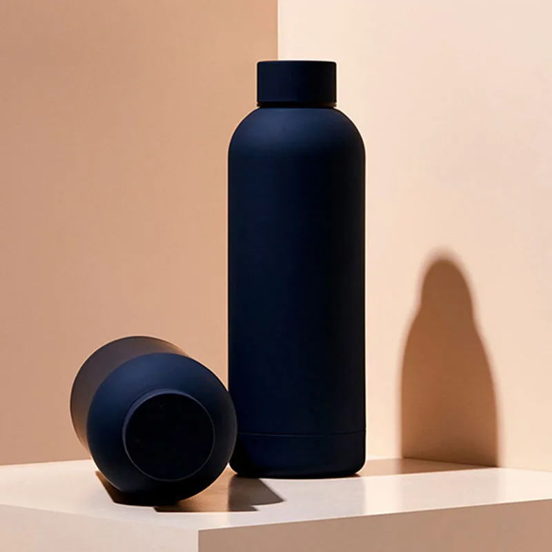 

Спортивная термобутылка для воды объемом 350/500/750/1000 мл для кемпинга и спортзала, двухслойная посуда для напитков из нержавеющей стали, термос с узким горлышком