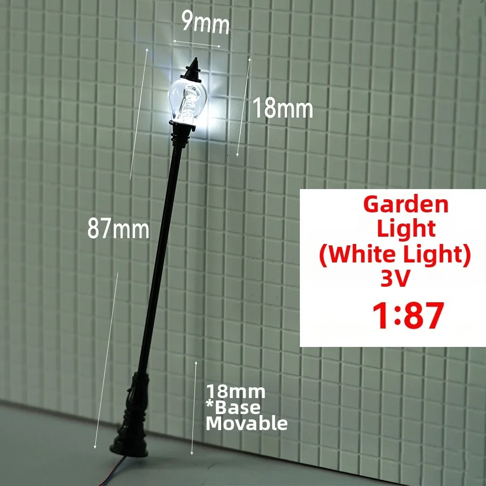 New Plastic Sand Table Model Streetlights White/Warm Light 6 Styles Railway Train Layout Lawn Light