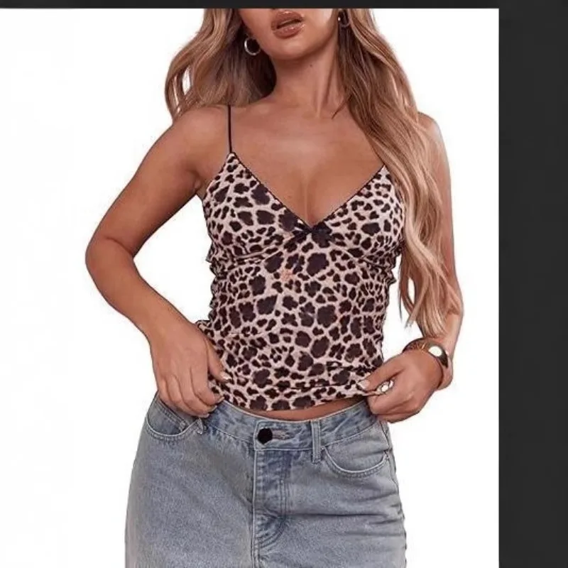 

crop tops tank top cute tops v-neck 2025 new chic summer holiday casual street style jazz