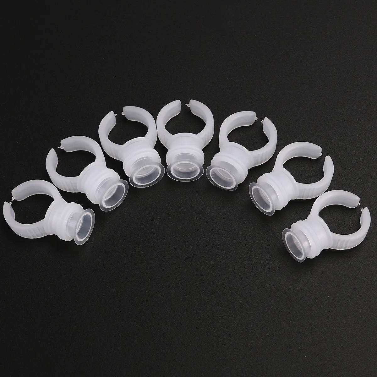 

200Pcs Eyebrow Tattoo Ink Cups Disposable Rings Pigment Holders for Eyelash Extension Tools Rings and Cups