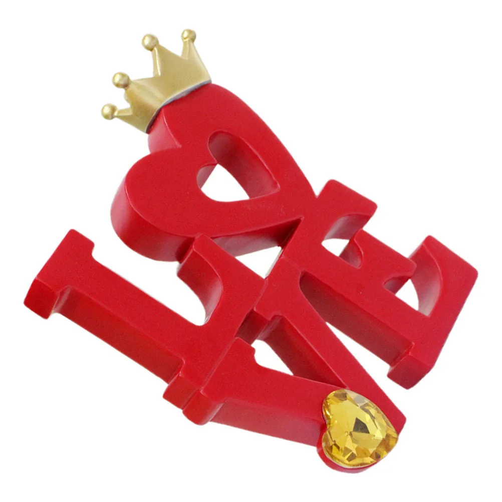 

Premium Resin Love Crown Table Decor Sophisticated Romantic Aesthetic for Indoor Events Wedding Centerpiece Mantel Shelf