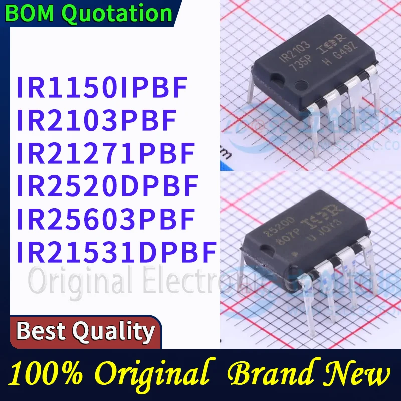 

IR1150IPBF IR2103PBF IR21271PBF IR2520DPBF IR25603PBF IR21531DPBF В наличии Оригинальные высококачественные товары