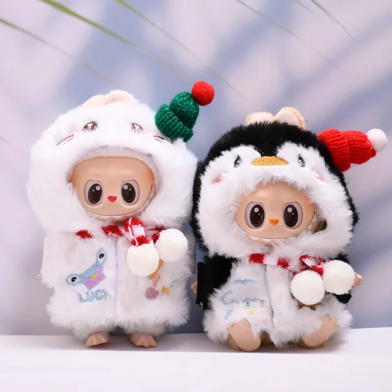 

for 17cm Labubu Doll Clothes Fashion Clothes Penguin Snowman Plush Sets Doll Clothes Christmas Dolls Accessories Gifts