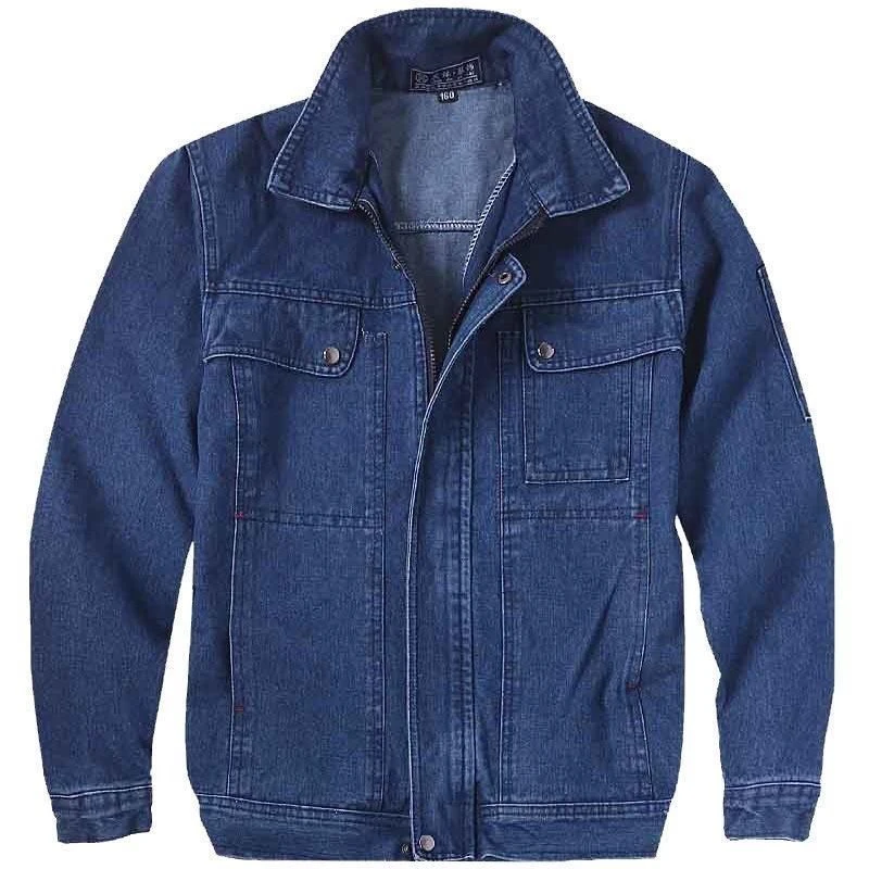 Jeans da Lavoro in Puro Cotone per Uomo, Set Speciale Anti-Calore per Saldatura e Riparazioni