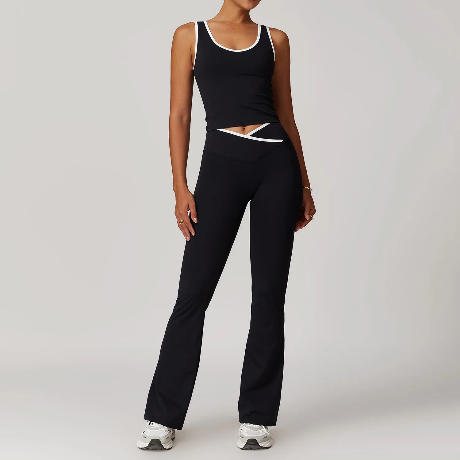2PCS Women's Sexy Clothing Yoga Set High Waist Leggings Sports Bra Quick Dry Exercise Suits Fitness Running Sportswear Gym Suit