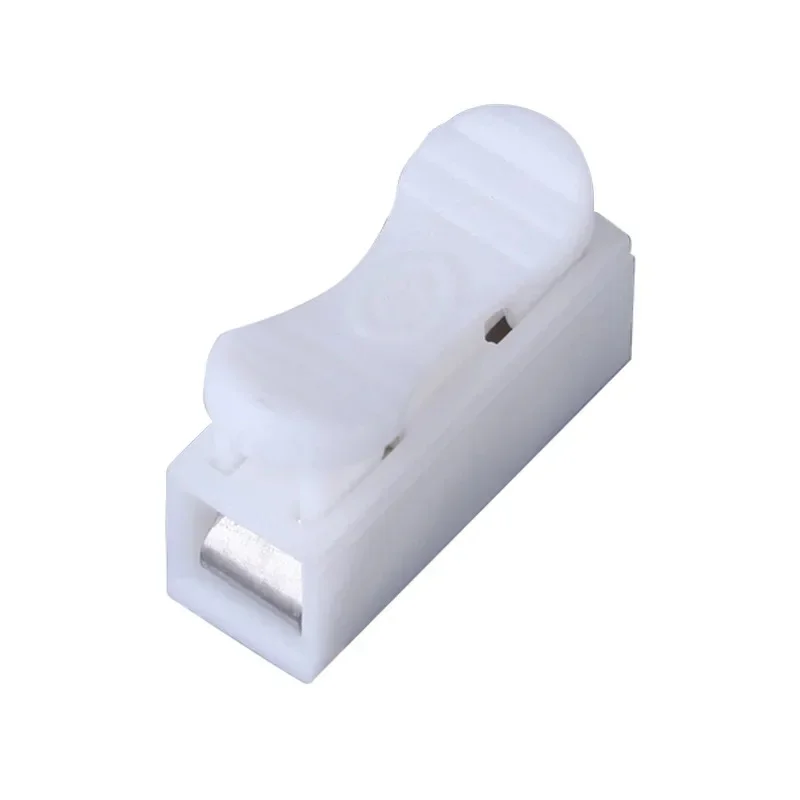 50Pcs  2P No Screw Terminal No Soldering Quick Cable Wire Connector Block Spring Clamp