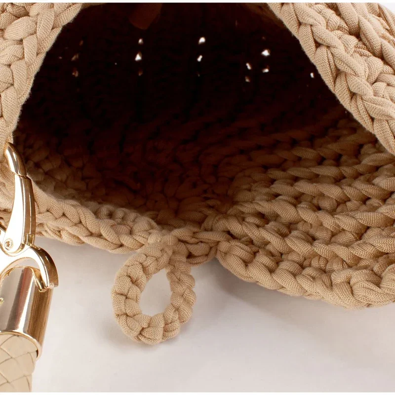 Conch Shell Knit Crochet Umhängetasche, Perlenkette, handgefertigte gewebte Damen-Umhängetasche, elegante, zarte, süße, kompakte Geldbörse – Detail 34