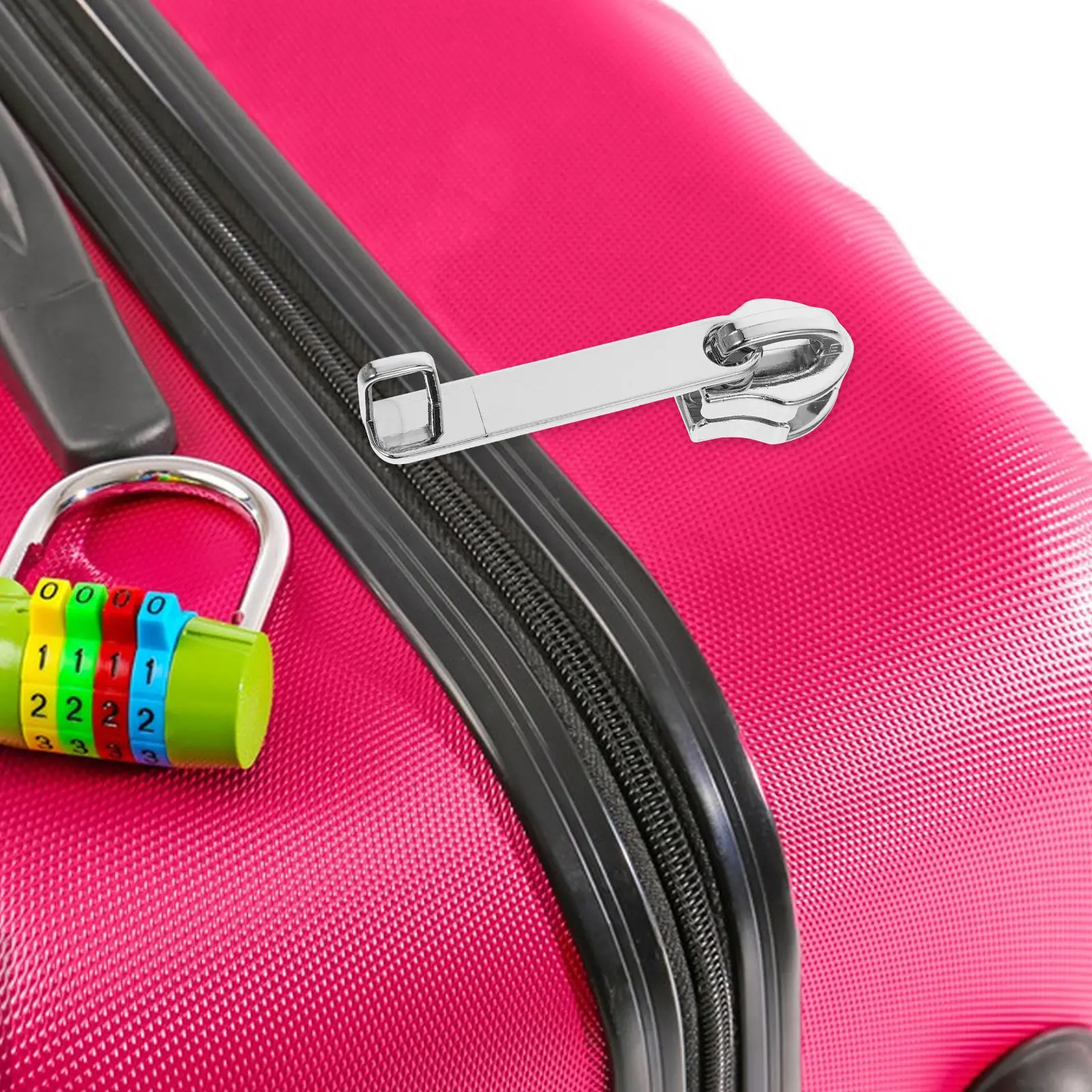 4Pcs Double Layer Explosion Proof Zipper Pull Replacement Tabs for Luggage Suitcase Zipper Slider Repair Puller Accessories